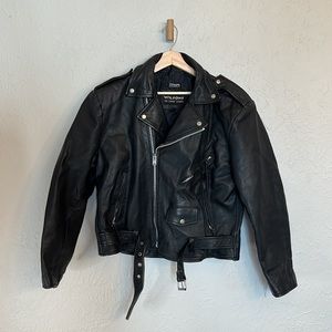 Wilson black motorcycle jacket